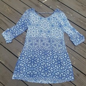 Blue Patterned Dress